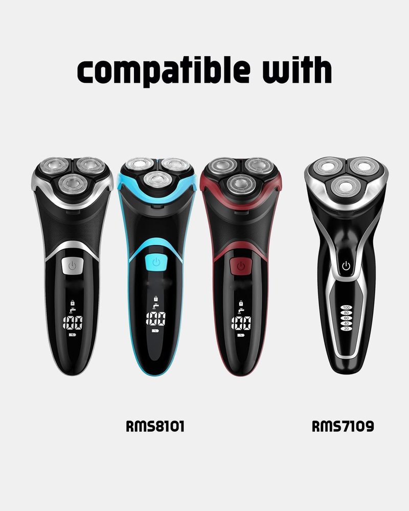 RMS8101 Replacement Blades for Men's Electric Shaver RMS7109, 9PCS RMS8101 Blades for Electric Razor for Men, 2 Cleaning Brush