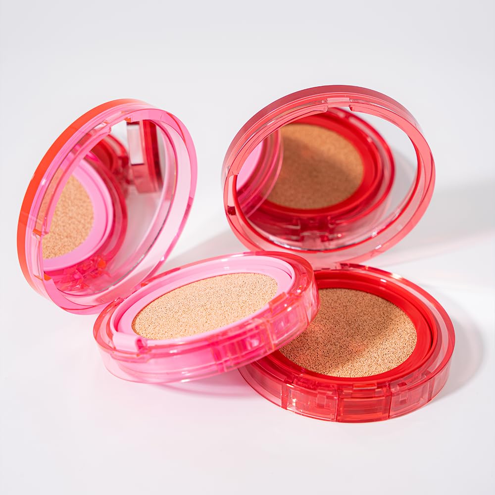 IZEZE Love Me Cushion 0.49 oz, 14g (#23 Nude) Glow Finish type, Dewy Finish, Korean Makeup Cushion for All Skin Types