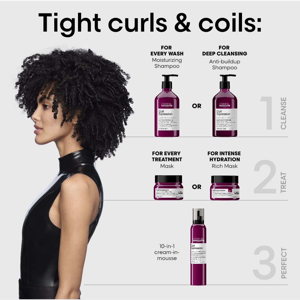 L'Oréal Professionnel Paris Curl Expression Rich Mask - For Curly and Coily Hair, Provides Intense Hydration& Curl Definition, With Glycerin