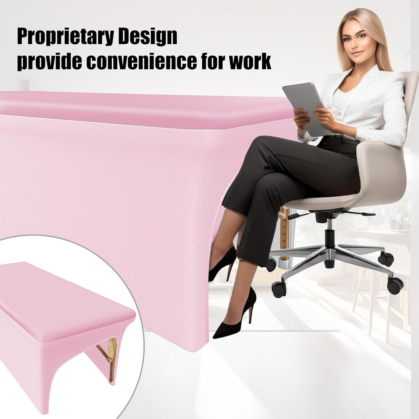 Pink Lash Bed Cover - 6FT Vinyl Massage Table Protector | Silky, Waterproof & Durable Spa Bed Cover for Estheticians