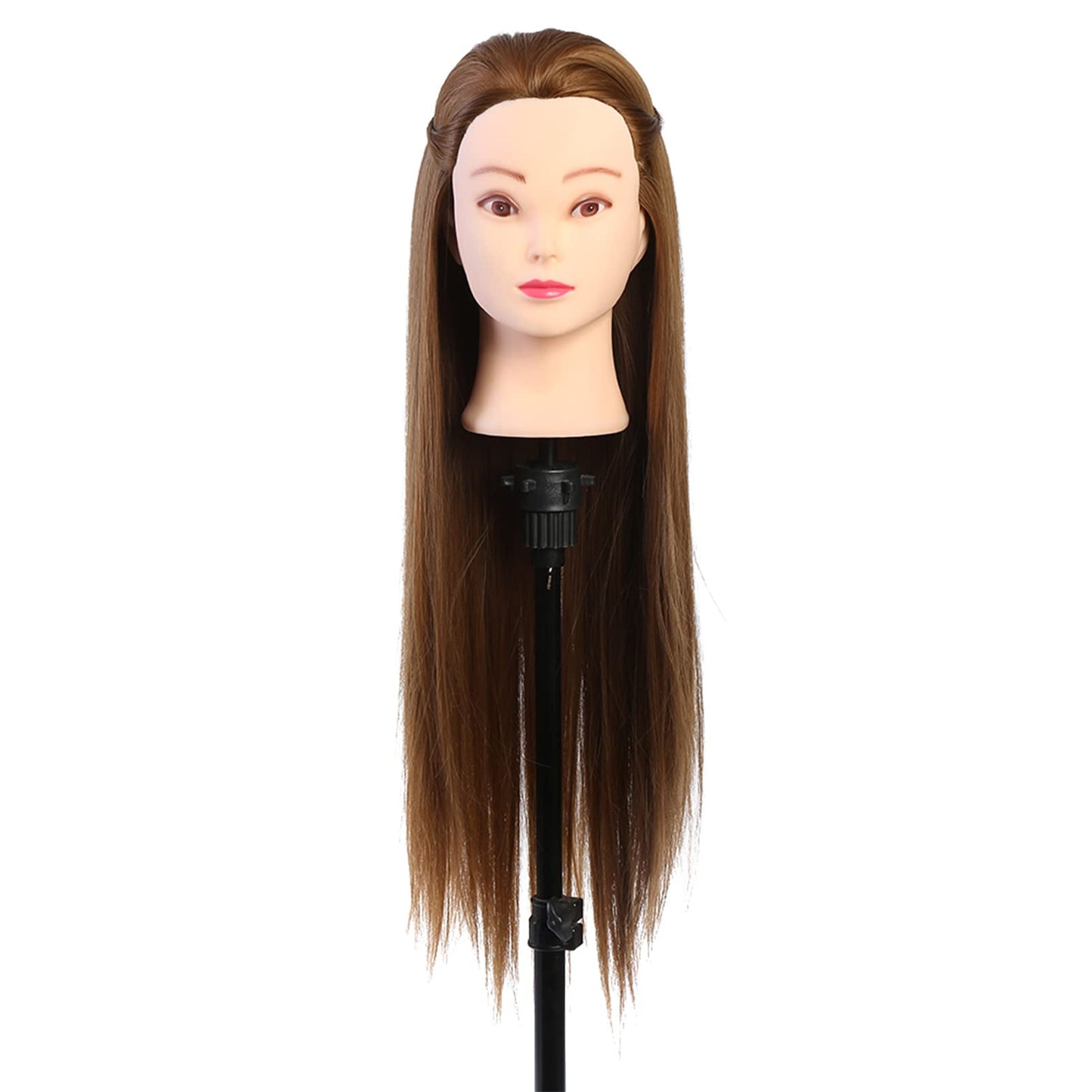 Hair Mannequins To Practice On,Makeup Training Head, Real Hair Mannequin Head Training Head Cosmetology Doll Head Hairdresser Training Practice Head Training Head, Blond Golden Brown