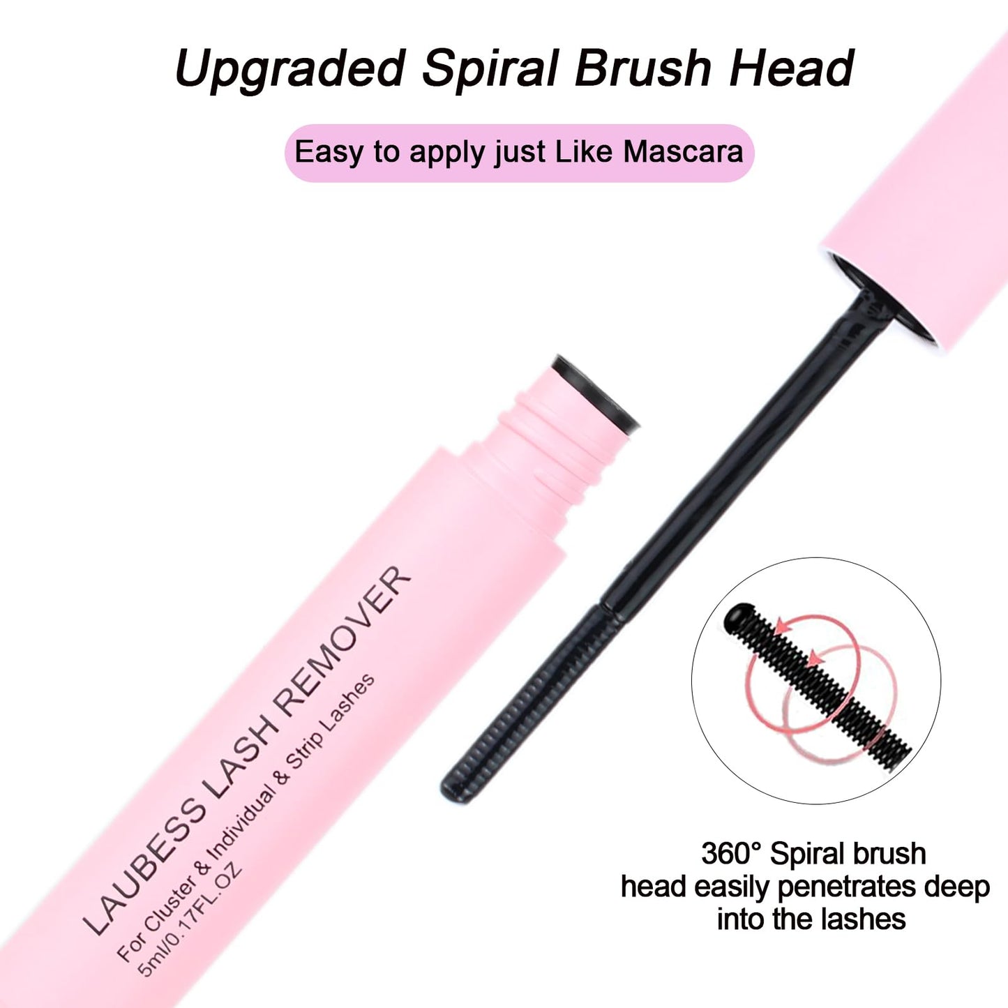 Lash Remover for Cluster Lashes 5ml LAUBESS LASH Remover for Lash Extensions at Home Lash Clusters DIY Eyelash Extension Remover DIY Lash Extension Remover Adhesive