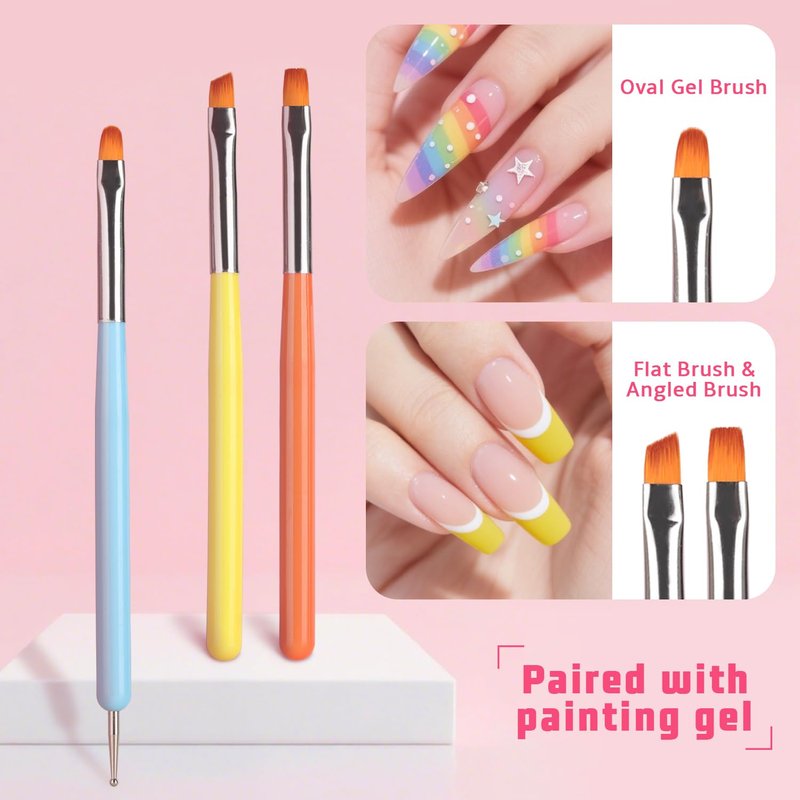 Karroy Sponges Pat Gel Nail Polish Palette, 16 Colors Blending Ombre Gel Polish Set Patting Gradient Painting Nails Art, No Wipe, UV/LED Cured, 100Sponges 6Brushes 1Grabber Tools Kit (Set 02)