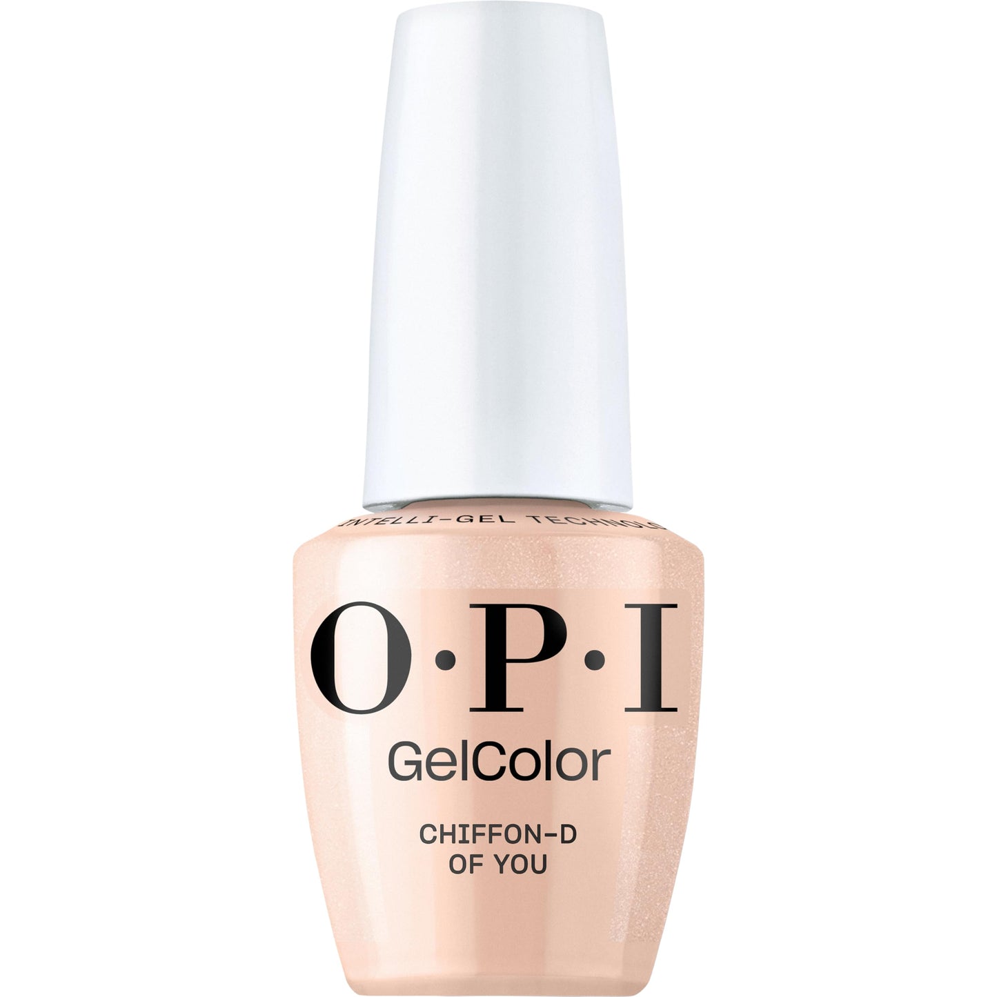 OPI GelColor Chiffon-d of You | Sheer, Buildable Champagne Peach-Nude Shimmer LED Cure Gel Nail Polish | Salon-Quality Shine, Long-Lasting Wear | 0.5 Fl Oz