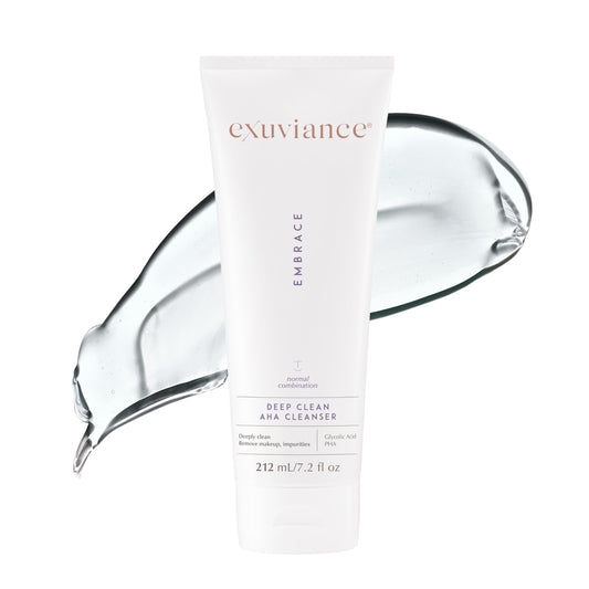EXUVIANCE Deep Clean AHA Foaming Face Cleanser and Makeup Remover with Glycolic Acid, Soap-Free, 7.2 fl. oz.