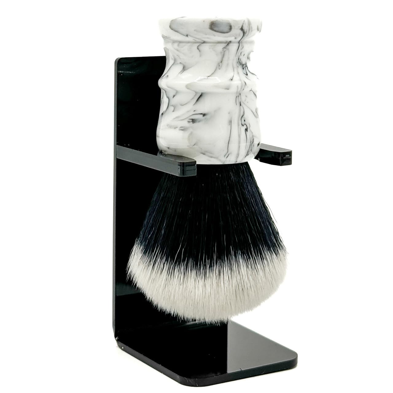 Parker Arctic Storm Ultra-Soft Synthetic Shaving Brush with Stand – 26 mm Tuxedo Knot for Rich Lather and Luxurious Everyday Shaving