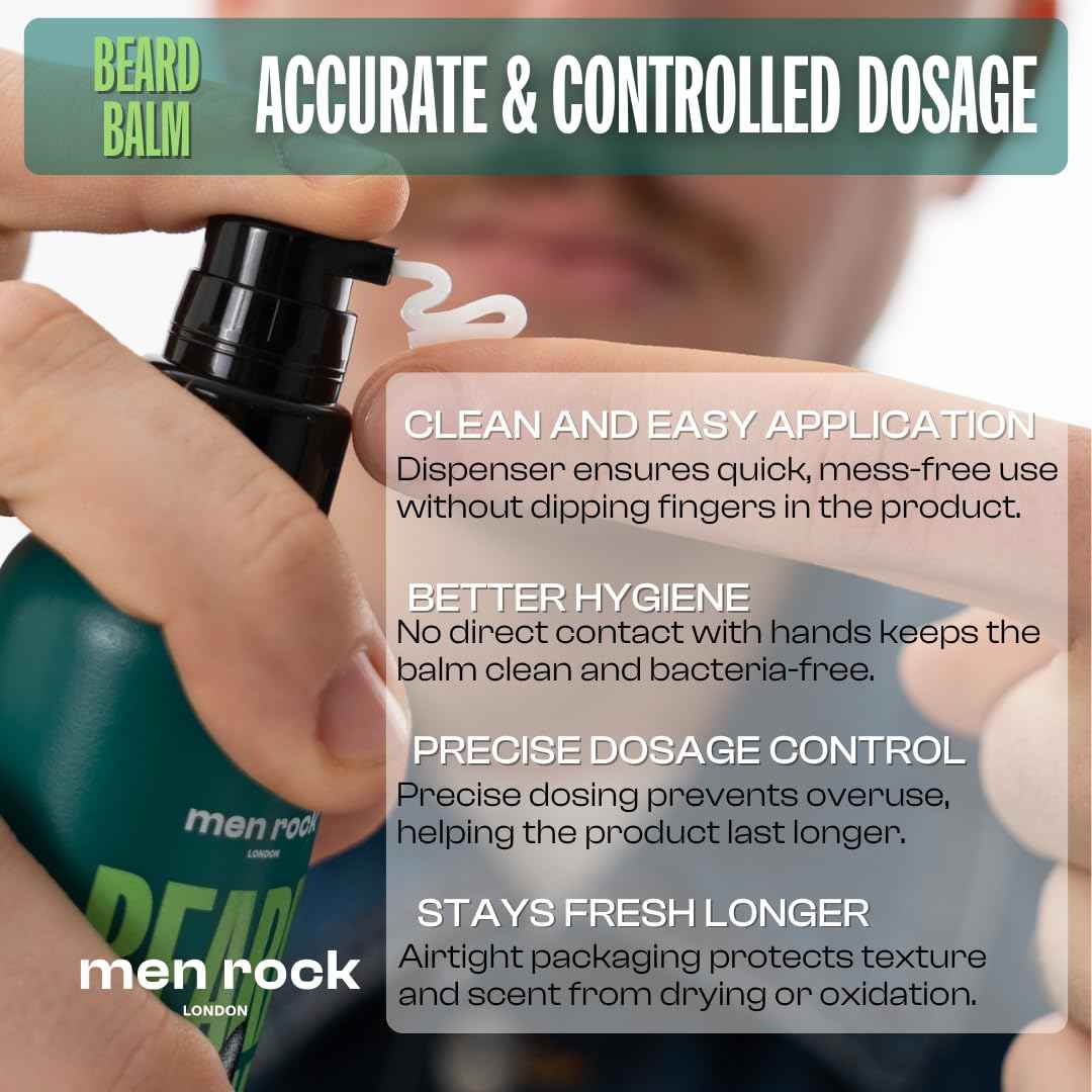 Men Rock Awakening Beard Balm - Sicilian Lime - Leave In Beard Conditioner for Men - Mens Skincare Products - Conditioning and Softening Balm - 3.4 oz