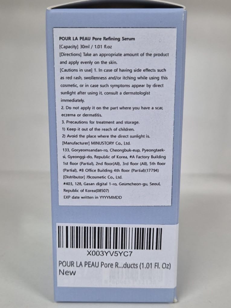 POUR LA PEAU Pore Refining Serum | Pore Minimizing Serum for Face | Organic Face Moisturizer Pore Tightening Serum | Hydrating Face Serum Pore Minimizer Korean Skin Care Products (1.01 Fl. Oz)