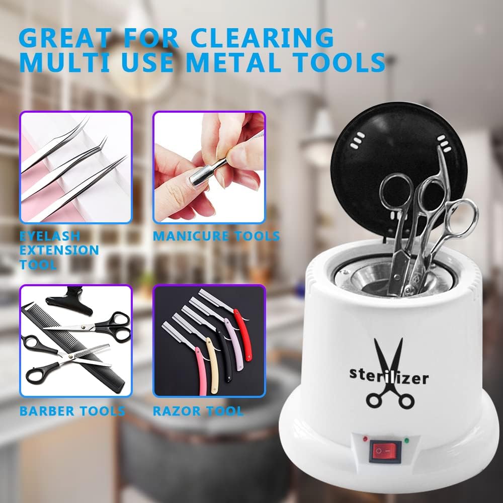 Nail Tools Cleaner - High-Temperature Pot for Scissors, Tweezers & Clippers | Ideal for Nail & Hair Salons