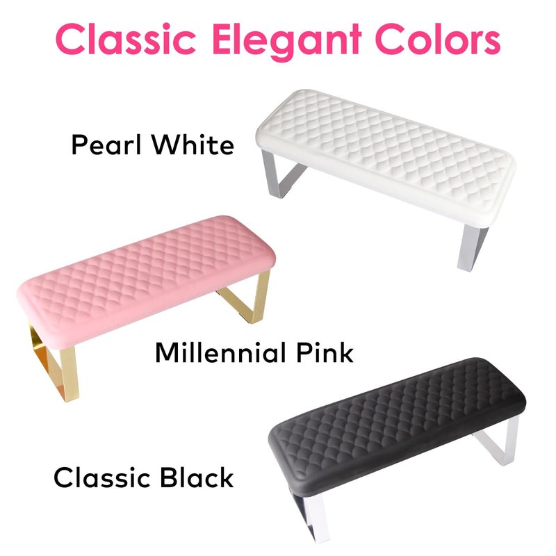 Arm Rest for Nails Tech, BORNBYME Update PU Leather Fish Pattern Hand Nail Foot Stand Rest for Manicure & Pedicure,Pink