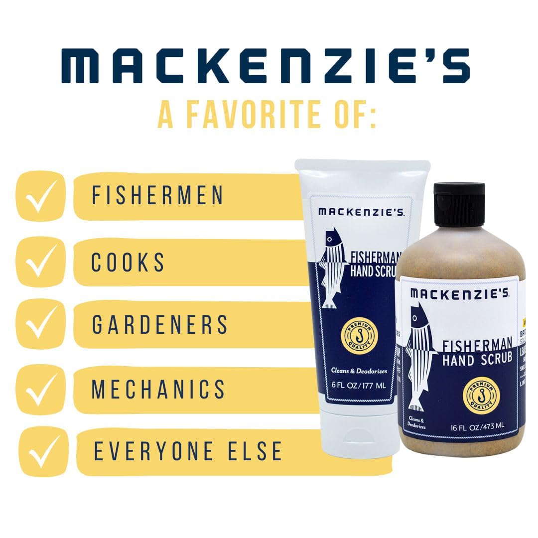 MacKenzie's Fisherman Hand Scrub – Hand Cleaner – Hand Deodorizer – 16 oz