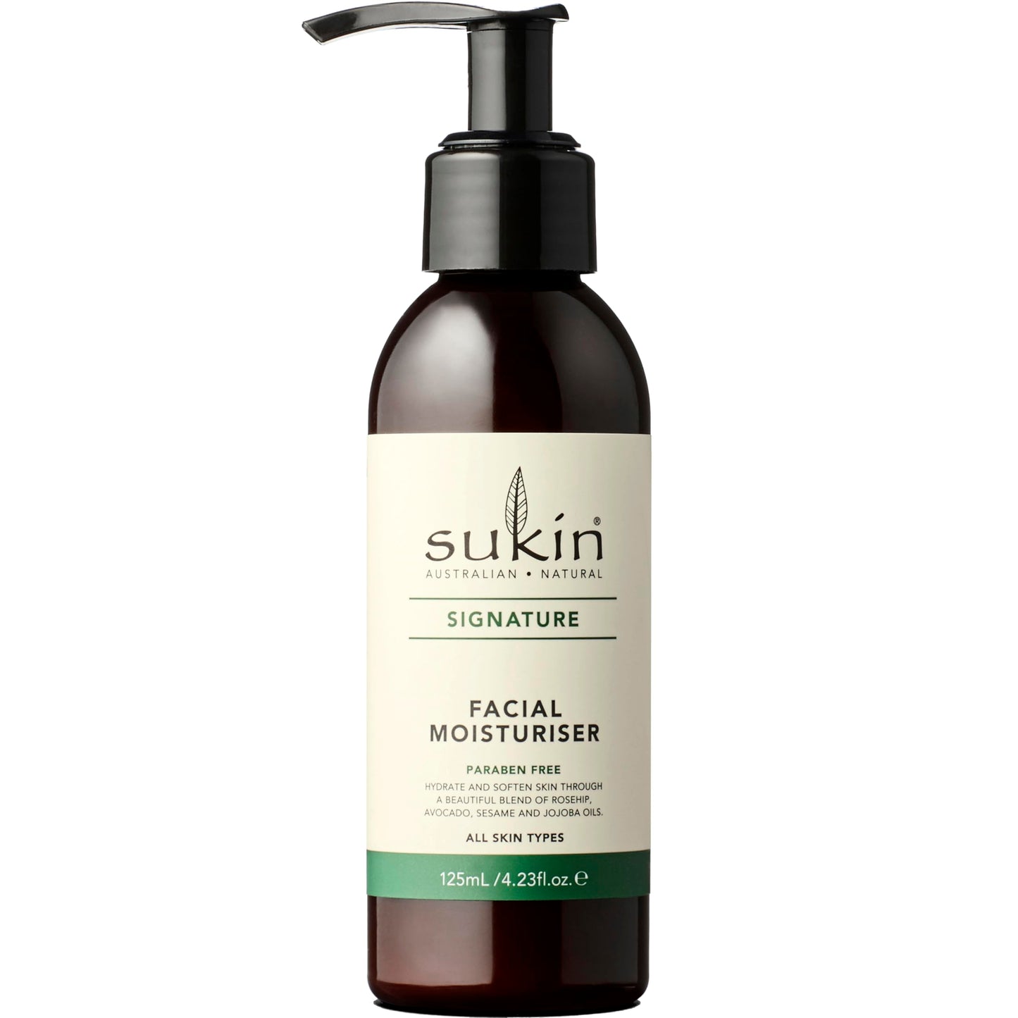 Sukin Facial Moisturizer, Hydrating – Signature Face Lotion with Aloe Vera, Rosehip Oil & Shea Butter for Rejuvenating Dry Skin, Signature Scent, 4.23 Oz
