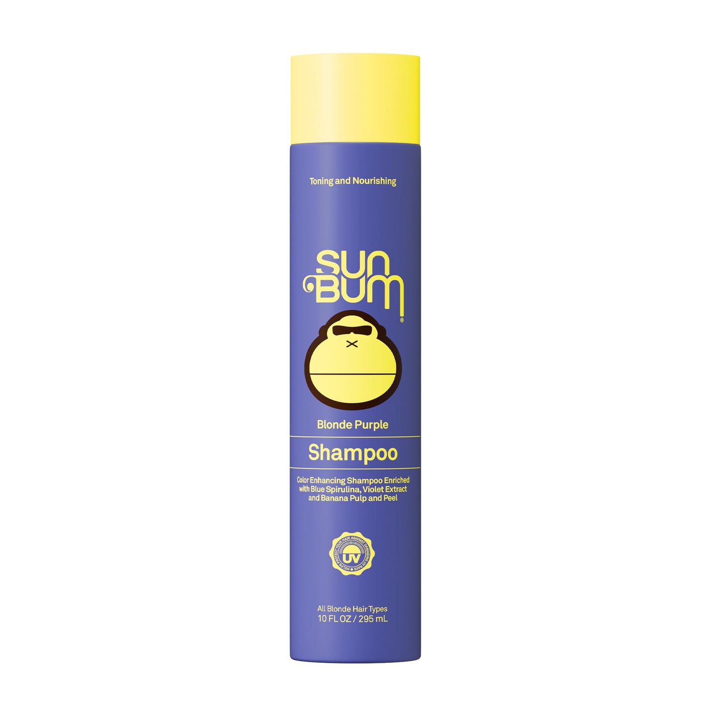 Sun Bum Blonde Purple Shampoo - Cleanses and Prevents Dryness with Deep Moisturizing and Brightening Formula - Color Enhancing and Toning Treatment for Blonde Hair - Color Friendly - 10 oz