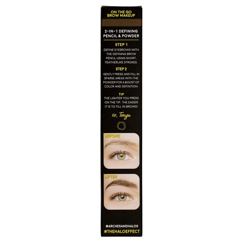 Defining Eyebrow Pencil And Powder - Dual Ended With Spoolie Brush | Neutral Brown - 0.017 Oz