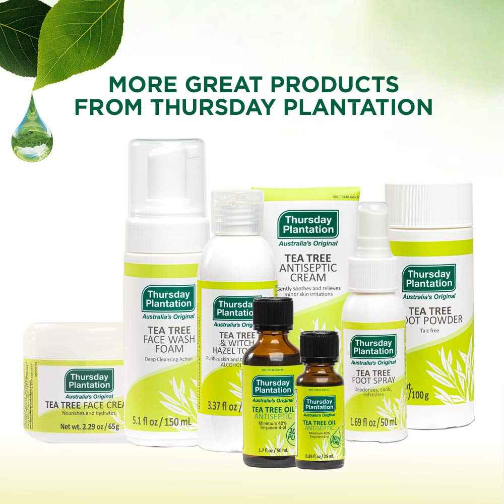 Thursday Plantation 100% Pure Australian Tea Tree Oil – 1.7 fl oz (50ml) – Natural Essential Oil – Cleanses and Purifies Skin – Made in Australia