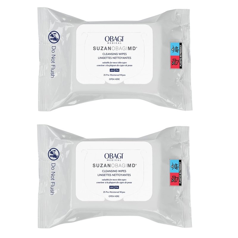 Obagi Medical Cleansing & Makeup Removing Wipes - 25 Count, Travel-Friendly & Gentle