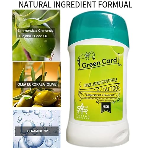 Tattoo Transfer Stick, Tattoo Skin Solution Soap Cream Gel for Transfer Stickers Paper Machine Stencils, Temporary Tattoo Supplies Accessories, Clean Dry Protection Antiperspirant Deodorant; ZYG