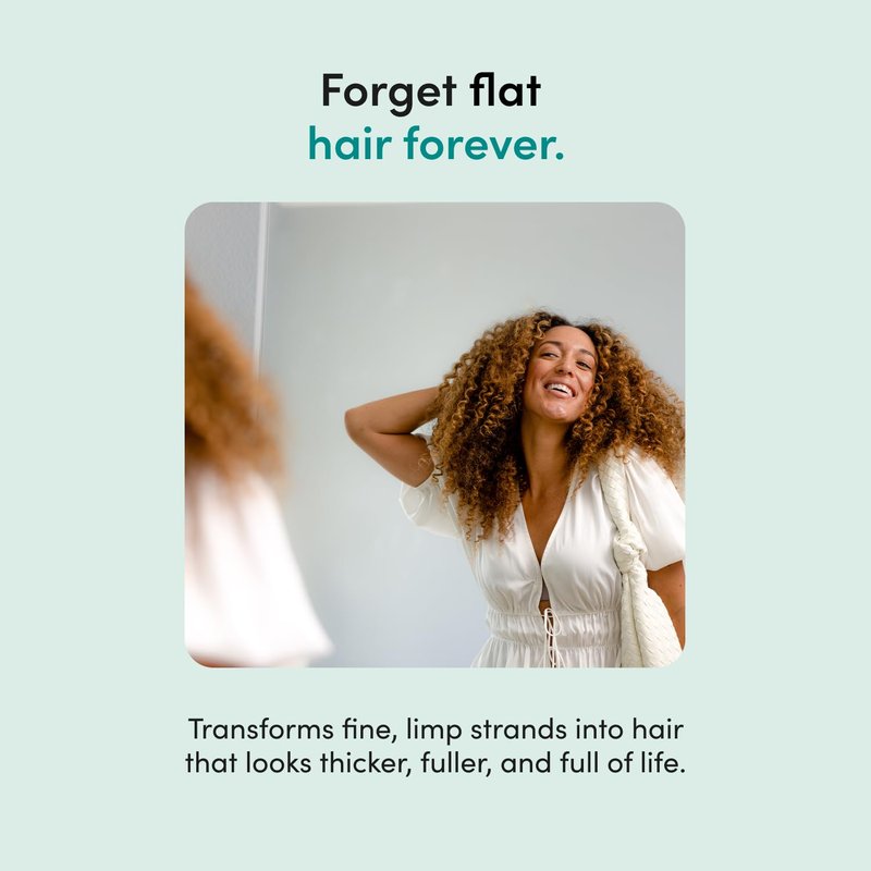 hers Full Volume Shampoo - Rice Protein & Biotin Formula - Fine Hair & Root Lift Daily Shampoo - Volumizing Hair Care - Coastal Cedar Citron Scent - 6.4 Fl Oz, 2 Pack