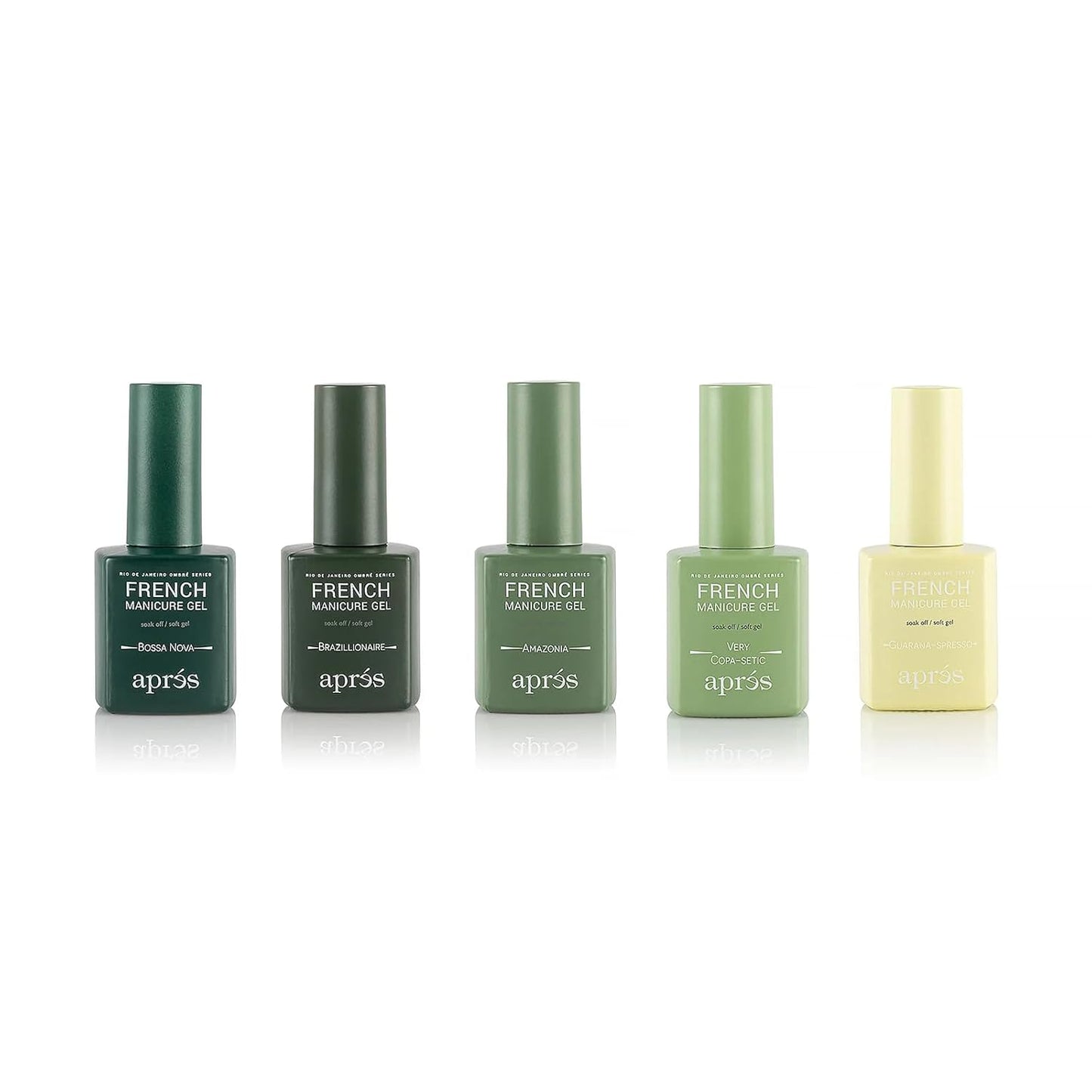 Apres Nail French Manicure Set - Rio De Janeiro | 5 Ombre Colors, 15mL Each