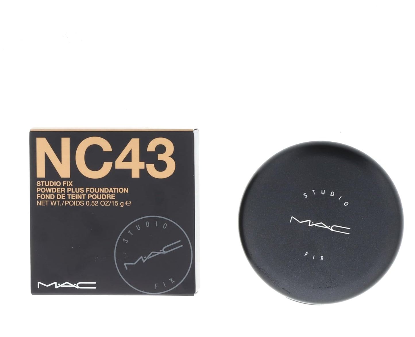 MAC Studio Fix Powder Plus Foundation - Full Coverage, Matte Finish | NC43, 15g/0.52oz