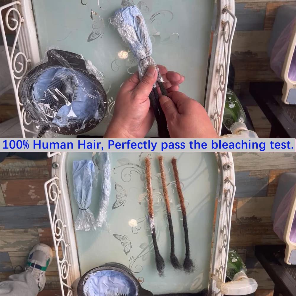 Human Hair Loc Extension - 0.2cm Thickness, 8 Inch | Natural Black, 30 Strands, Handmade Dreadlock Extensions for All