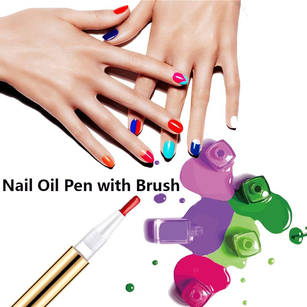 3ml Empty Nail Oil Pen - Twist Brush for Tooth Whitening | Gel Lip Gloss & Eyelash Growth Tube (Black, 24 PCS)