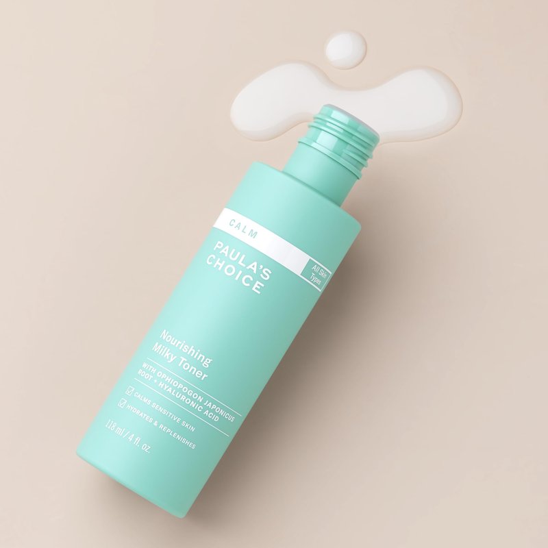 Paula’s Choice Calm Nourishing Milky Toner for Sensitive Skin, Calms + Soothes Redness, Suitable for Rosacea-Prone & Eczema-Prone Skin, Fragrance-Free, 4 Fl Oz.