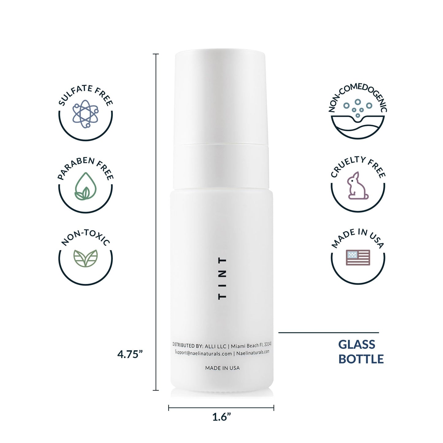 NAELI Anti Aging Tinted Moisturizer SPF 50, Mineral Sunscreen for Face with Zinc Oxide, Peptides & Ceramides, Natural Hydrating Dark Tint - 1.4 oz