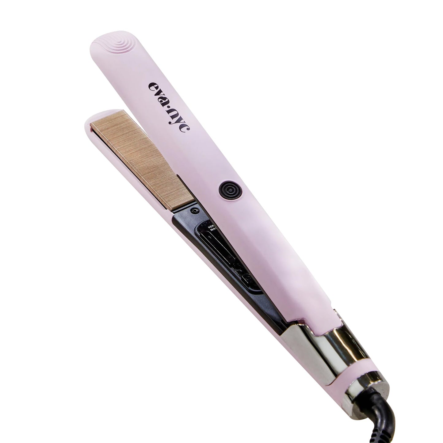 Eva NYC Healthy Heat Nano Silk Flat Iron - 1-Inch Lavender Hair Straightener with Curling Function, Ceramic Plates and Adjustable Temperature