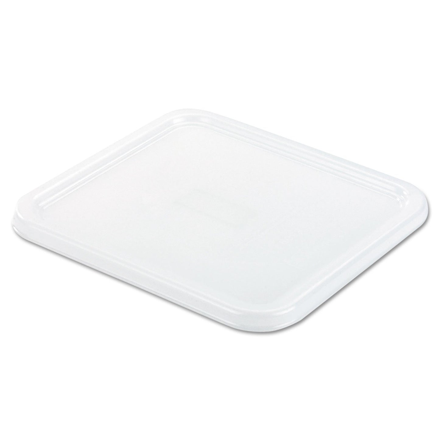Rubbermaid Commercial Products Large Lid For 2/4/6/8 Qt. Plastic Space Saving Square Food Storage Container, White, Lid for Kitchen/Restaurant/Cafeteria for Wet/Dry Food Storage