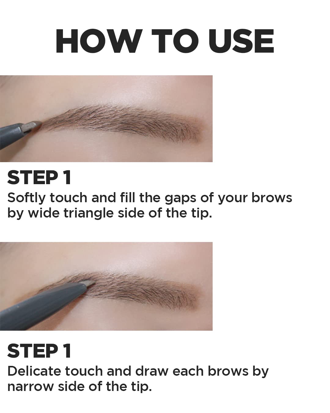 THESAEM Artlook Eyebrow Definer Pencil with Spoolie Brush 05 Natural Brown – Long Lasting Eyebrow for Soft Textured Eyebrow Makeup with Vitamin E - Triangular Pencil