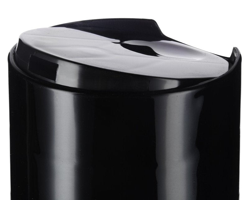JUVITUS 8 oz / 250 ml Professional Natural Clear Refillable Plastic Squeeze Bottle with Wide Black Disc Cap Lid (12 pack)