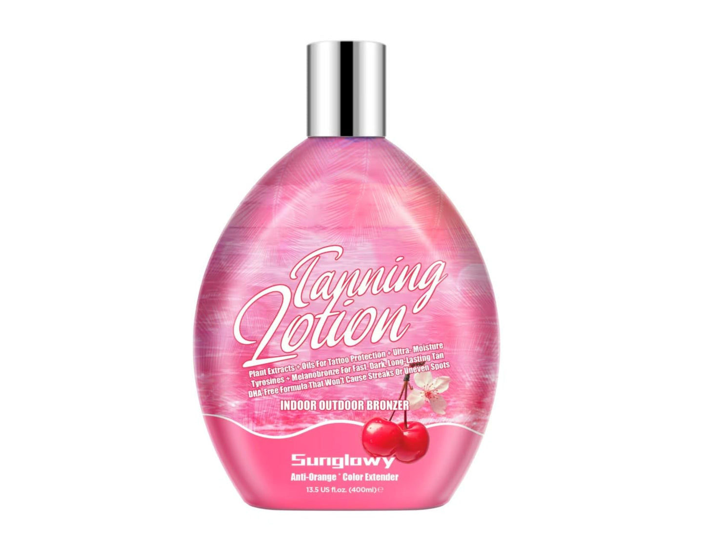 Sunglowy Tanning Lotion For Indoor Tanning Beds And Outdoor Sun With Tattoo Protecting Formula, Tanning Bed Lotion with Bronzer, DHA-Free, 13.5 Fl.Oz