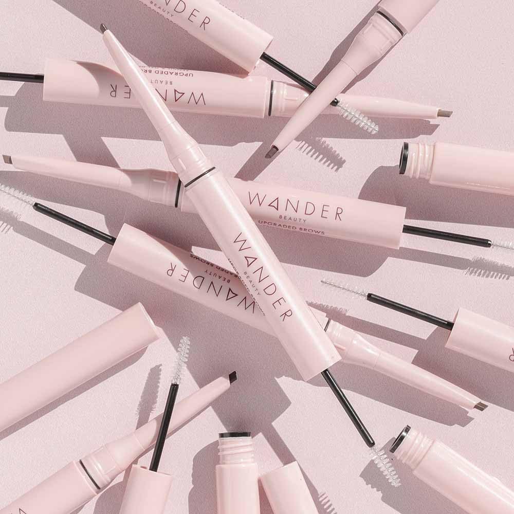 Wander Beauty Women's Upgraded Brows Pencil & Treatment Gel Duo, Dark Brown, 1 Count (Pack of 1)