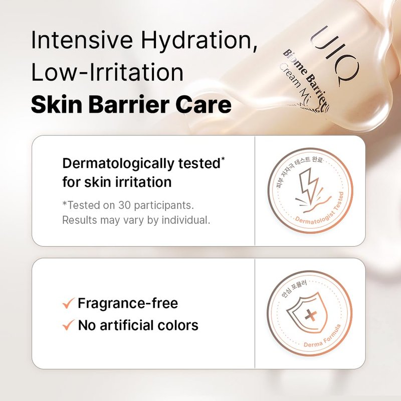 UIQ Biome Barrier Cream Mist, Skin Microbiome-Powered Face Mist with Hyaluronic Acid & Niacinamide, Deep Hydration, Glow & Soothing, Korean Skin Care, 100ml / 3.38 fl. oz.