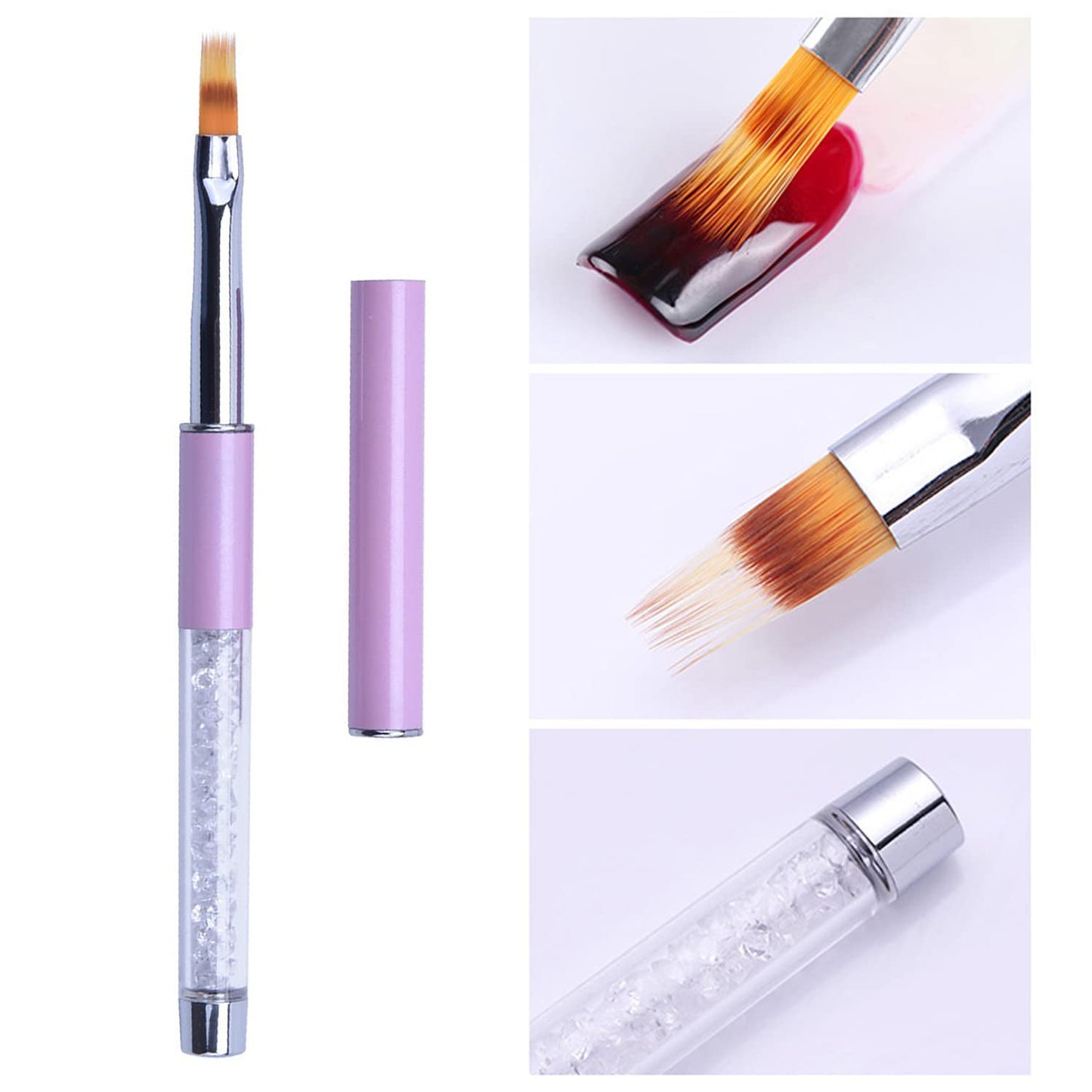 Ombre Nail Art Brushes - 5Pcs Detail & Liner Brush Set for Acrylic Nails | Precision Painting Tools