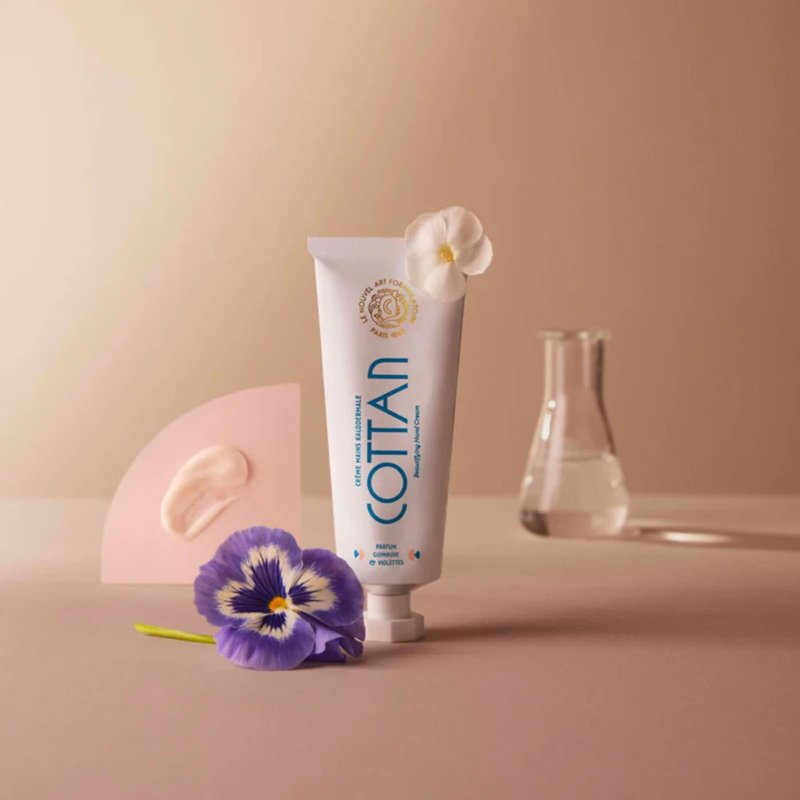 Cottan Paris Kalodermale Hand Cream | Luxury Hand Lotion For Dry, Cracked Hands, Nails & Cuticles with Shea Butter, Squalane, Aloe Leaf | Nourishes, Hydrates for Soft, Smooth Skin Violet Fragrance 1oz
