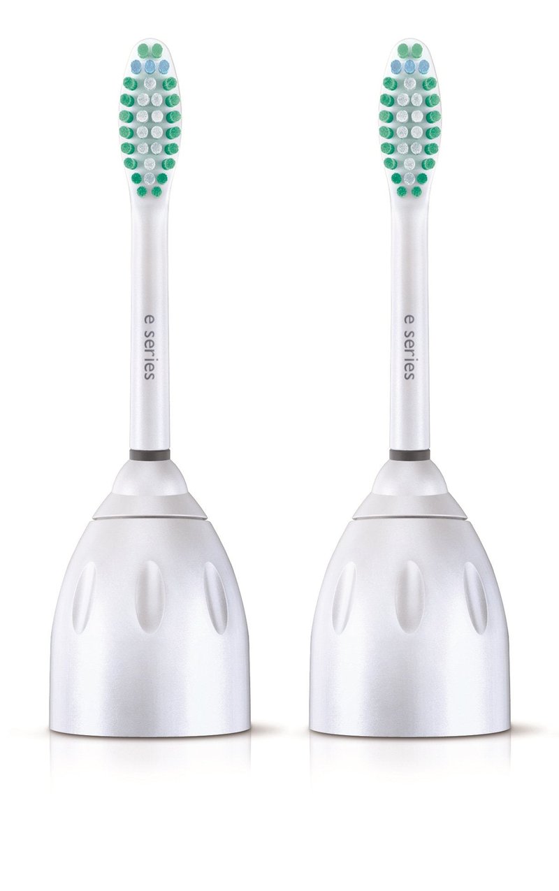 Philips Sonicare Genuine E-Series Replacement Toothbrush Heads, 2 Brush Heads, White, HX7022/66