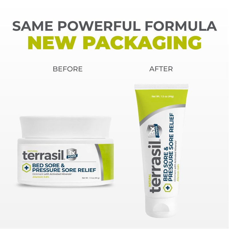terrasil Bed Sores Treatment Cream & Pressure Sores Cream – Natural Ingredients for Fast Healing of Bedsores, Ulcers & Wounds, Soothing Relief & Protection (1.5 oz)