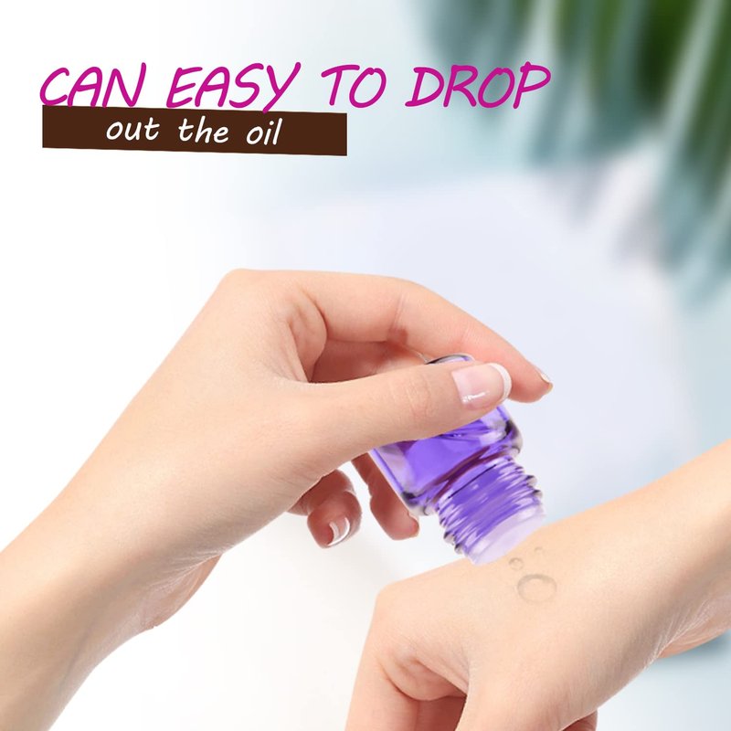 Wresty 1ml(1/4 Dram) Gift Package Glass Vial Mixcolor Essential Oils Bottles Mini Glass Bottles Sample Vials With Label And Droppers (100-Pack)