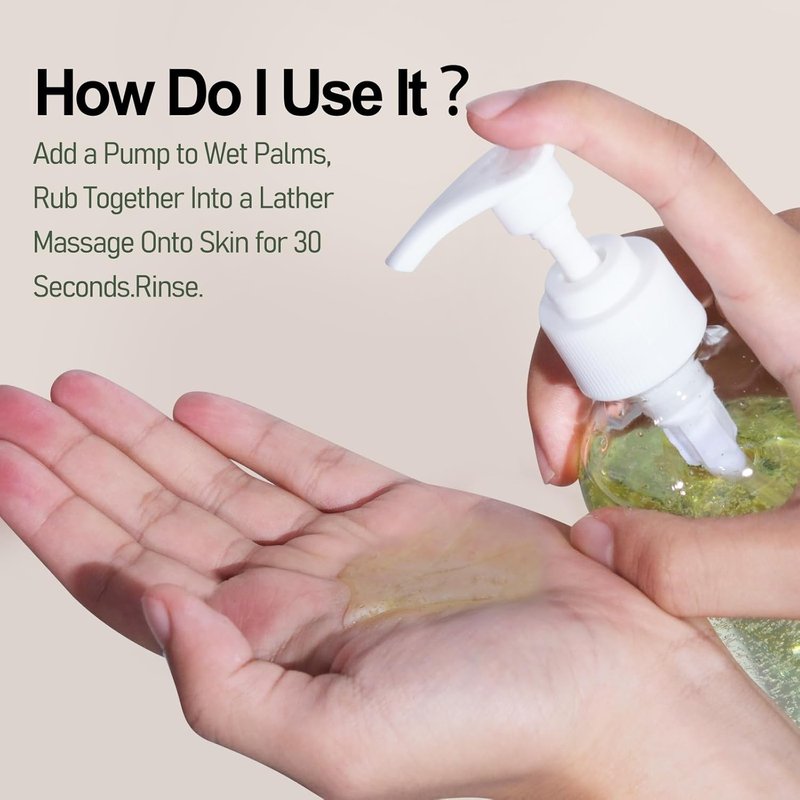 Green Tea Face Wash - Hydrating Facial Cleanser with Vitamins A, C, E & Kale Extract | Vegan, pH-Friendly, 237ML/8 oz