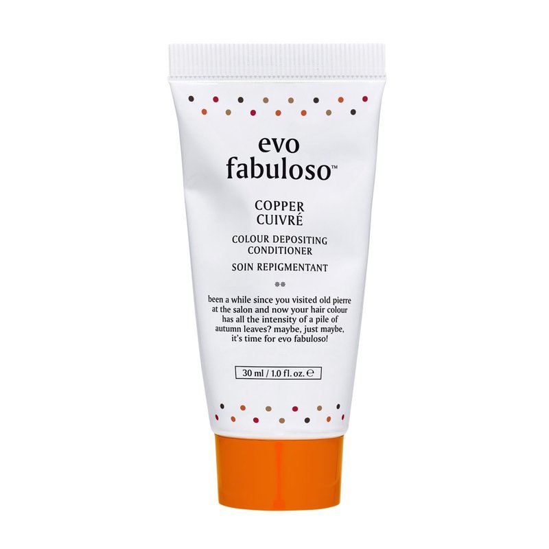 Evo Fabuloso Copper Color Depositing Conditioner for Blonde to Brown Hair with Copper Tone - Tones, Nourishes & Adds Shine - 1 fl oz, Travel Size