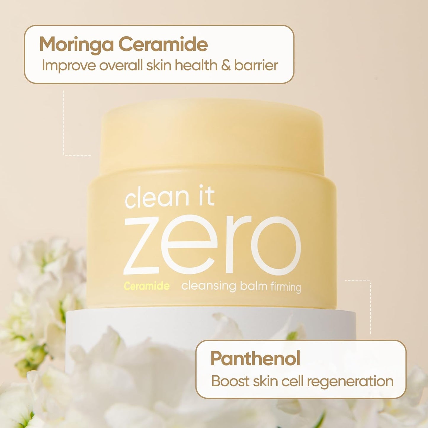BANILA CO Clean It Zero Firming Cleansing Balm - Korean Makeup Remover | Vegan Formula with Moringa & Panthenol (100ml)