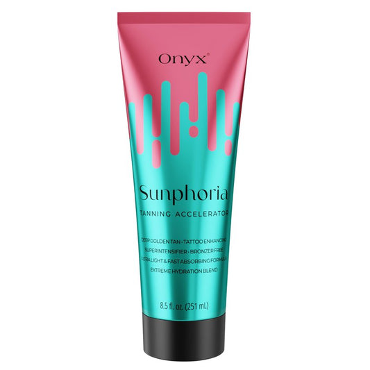 Onyx Sunphoria Bronzer-Free Indoor Tanning Bed Lotion | Fast Melanin-Boost Accelerator for Deeper Tan | Streak-Free Non-Sticky Formula with Hydrating Oils for Smooth Nourished Skin