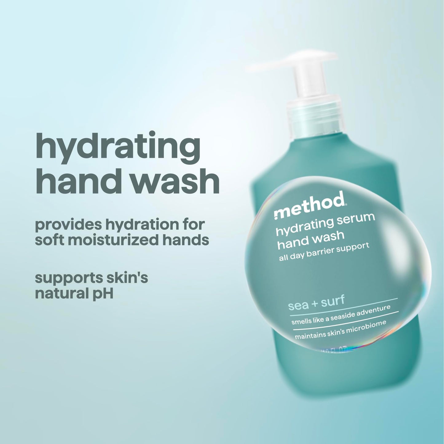 Method Hand Wash, Hydrating Serum, Sea + Surf, 10 oz