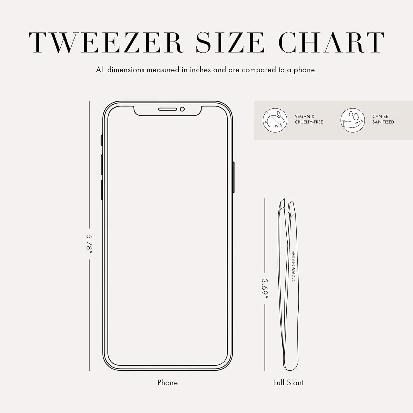 Tweezerman Slant Tweezer – Tweezerman Tweezers for Eyebrows Granite Sky