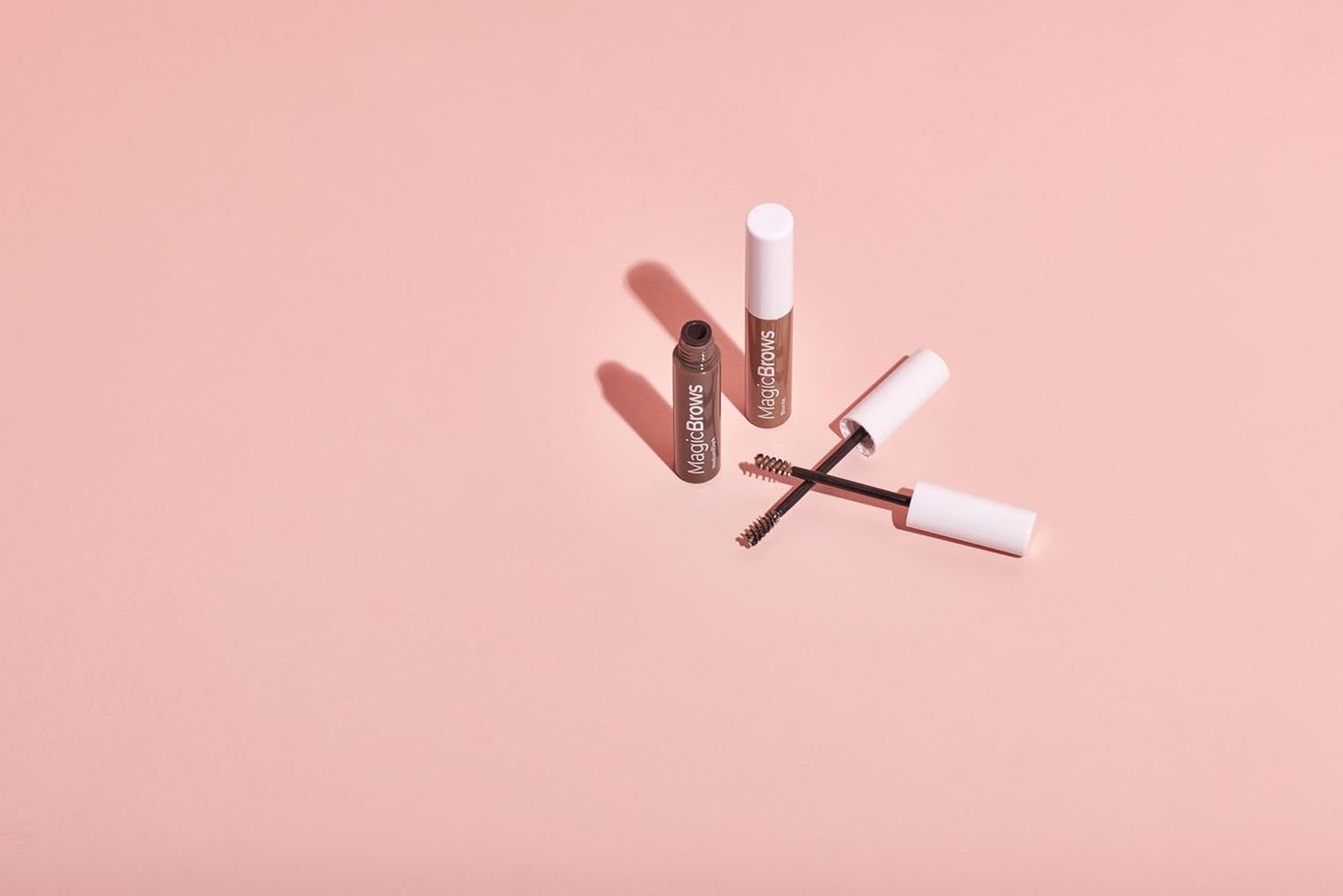 Magic Brows Dark Brown Brow Gel | 3-in-1 Tinted Volumizing Eyebrow Gel with Spoolie Brush for Natural Finish