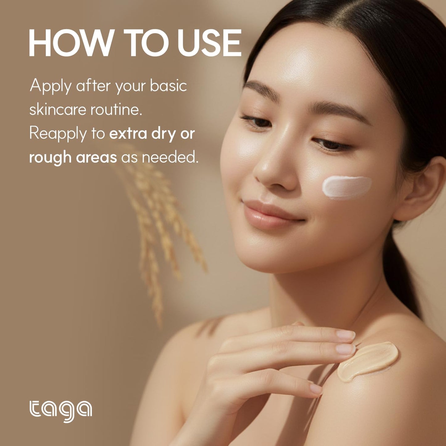 TAGA Vegan Ato Cream Balm 50 mL – Atopic & Sensitive Skin Repair Butter, Baby‑Safe, Fragrance‑Free, Paraben‑Free