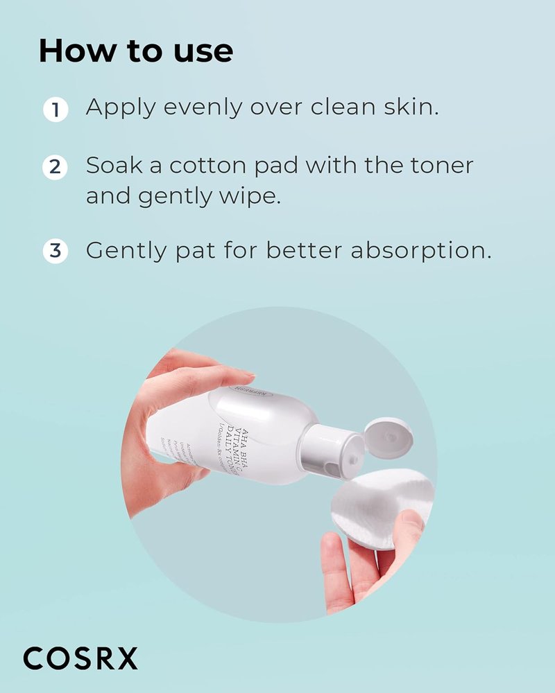 COSRX ABC Daily Toner - Korean Exfoliating Toner with AHA, BHA & Vitamin C for Radiant Skin | 150ml (5.07 fl. oz)