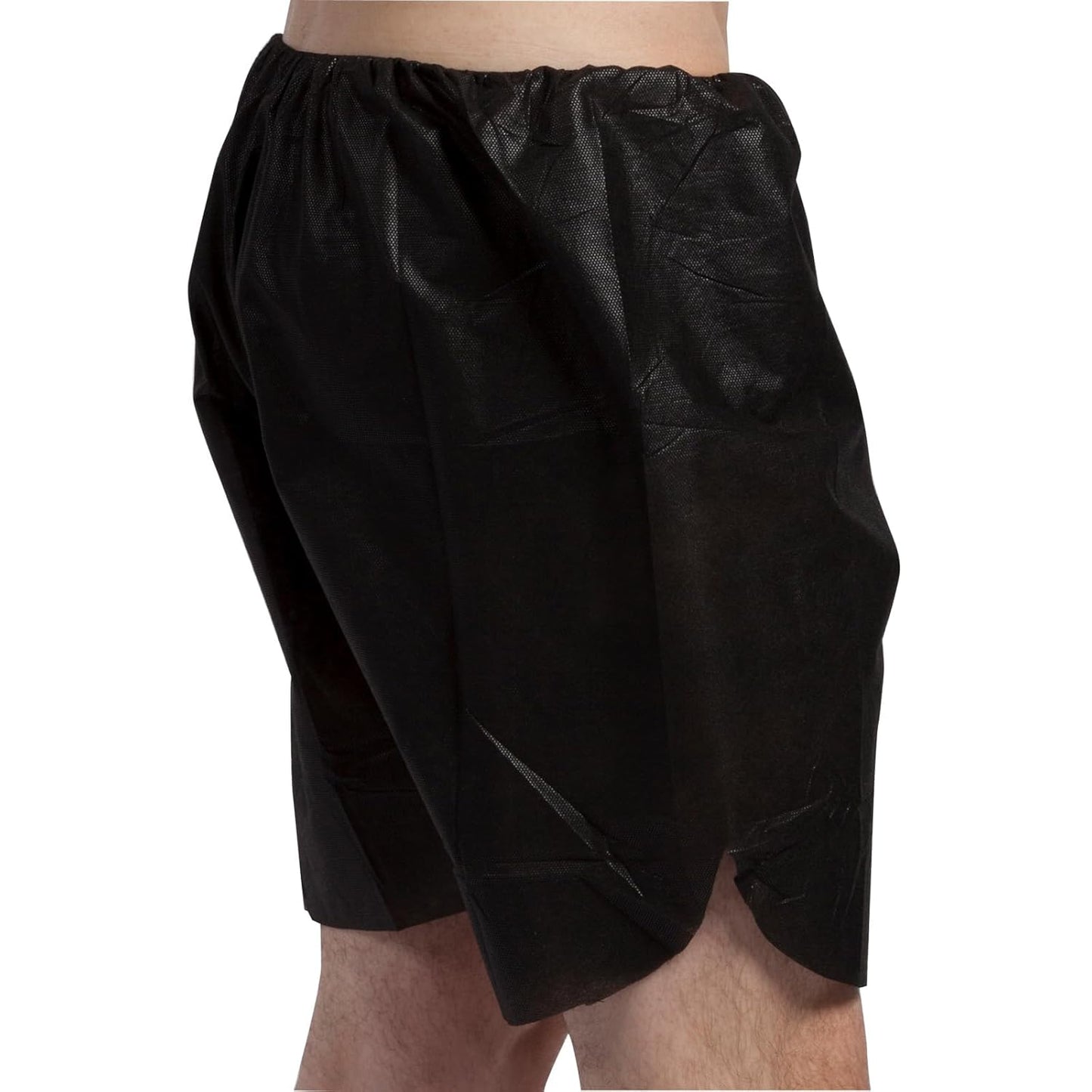 Men’s Disposable Boxer Shorts - Professional Massage, Tanning & Waxing | Black, 50-Count, One Size Fits Most